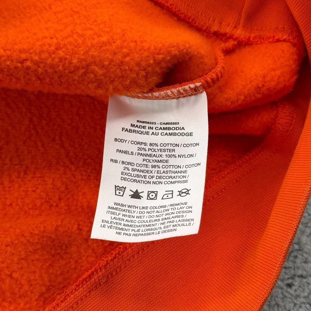 Air Jordan Sweatshirt Men XL Orange Flight MVP Wheaties Crewneck Fleece Pullover